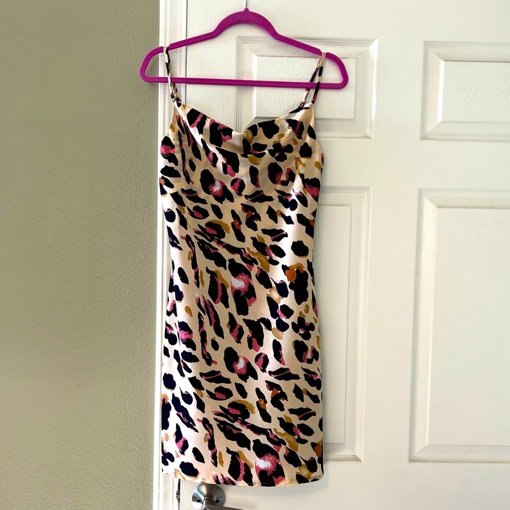 Animal print mini dress